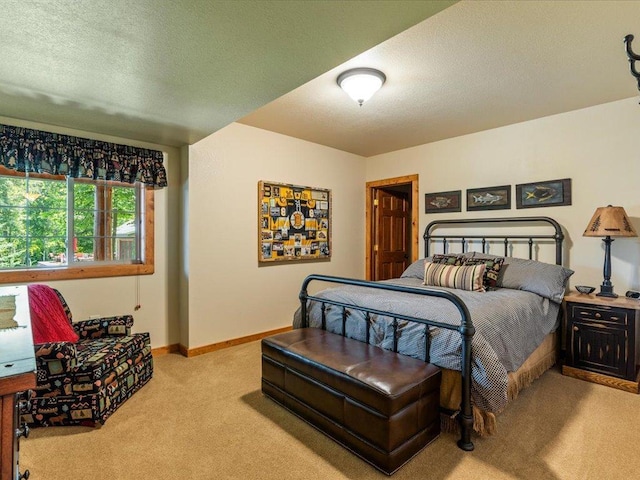 13598 Ox Cove Trl, Crosslake, MN 56442 - bedroom featuring light carpet and a textured ceiling