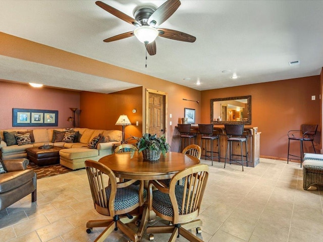 13598 Ox Cove Trl, Crosslake, MN 56442 - dining area featuring ceiling fan