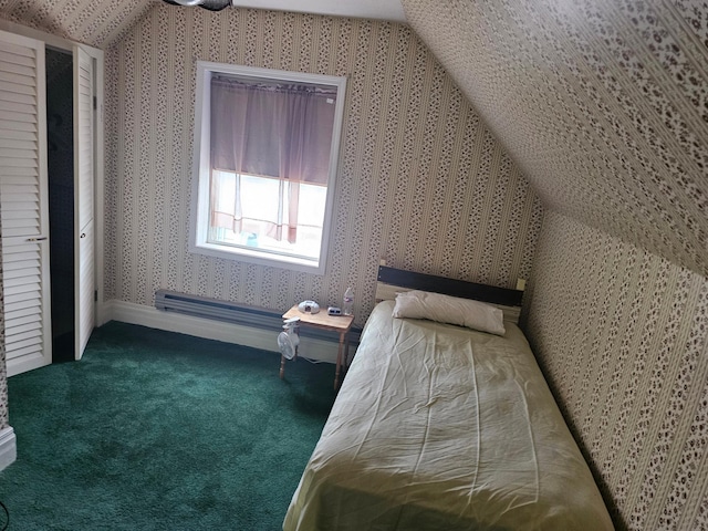 700 Hipple Ave, Henning, MN 56551 - bedroom with carpet and wallpapered walls