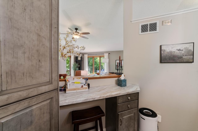 589 Seboe Rd, Wrenshall Twp, MN 55797 - bathroom with a ceiling fan and vanity