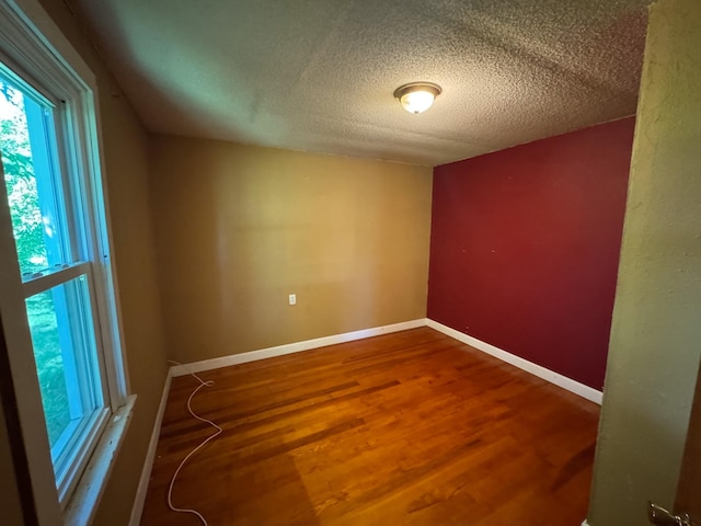 17864 County Road 66 NE, Eagle Bend, MN 56446 - unfurnished room with a textured ceiling and wood finished floors