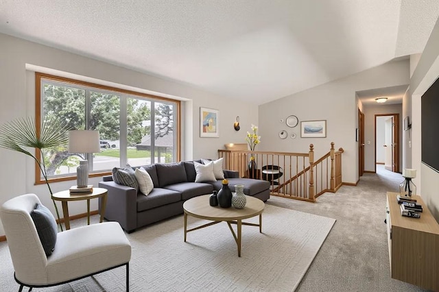703 11th Ave SW, Isanti, MN 55040 - living room with light colored carpet and vaulted ceiling