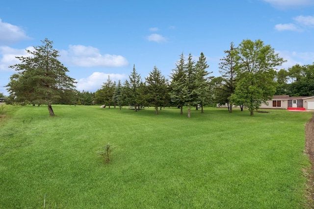 5070 10th St NW, Maple Lake, MN 55358 - view of green lawn with a garage