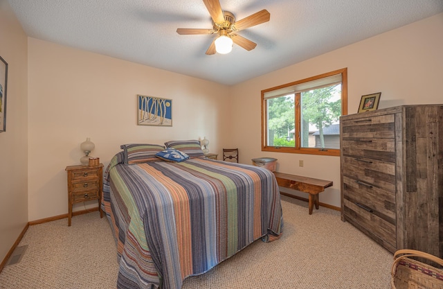 3925 Plainview Dr NW, Hackensack, MN 56452 - bedroom with light colored carpet and a ceiling fan