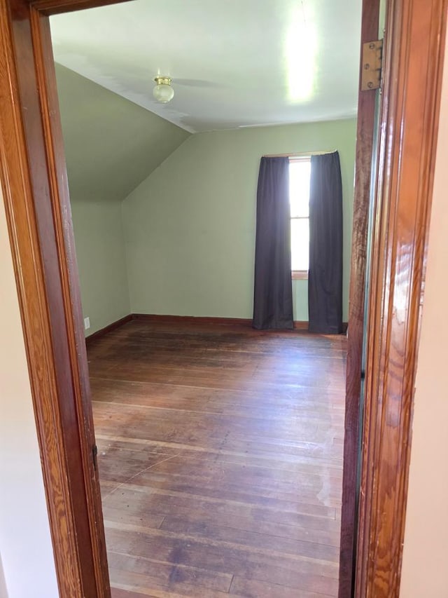 36789 State Highway 22, New Sweden Twp, MN 56082 - additional living space featuring vaulted ceiling and wood finished floors