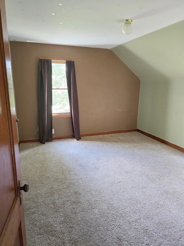 36789 State Highway 22, New Sweden Twp, MN 56082 - additional living space featuring light colored carpet and vaulted ceiling