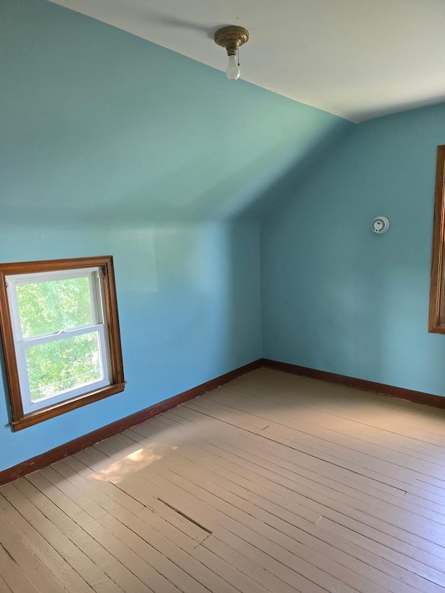 36789 State Highway 22, New Sweden Twp, MN 56082 - bonus room featuring hardwood / wood-style floors and vaulted ceiling