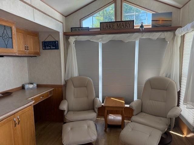 5055 Lake Mary Dr SW Unit 18, Alexandria, MN 56308 - sitting room with wood finished floors and vaulted ceiling