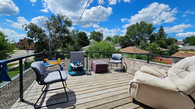 625 2nd Ave NE, Staples, MN 56479 - wooden deck featuring an outdoor hangout area