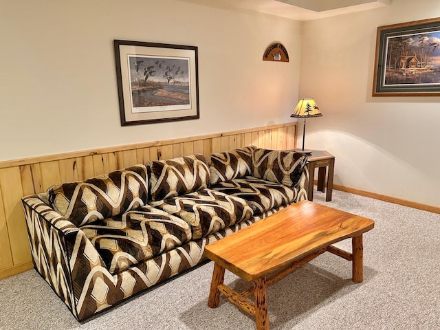1938 Pine Cliff Rd NW, Walker, MN 56484 - carpeted living room with baseboards