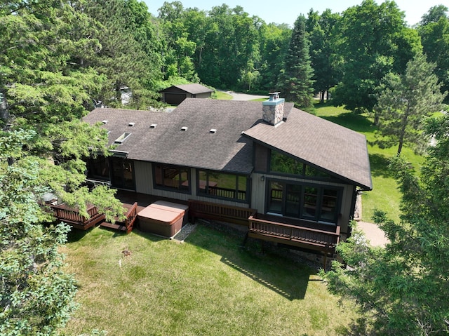 1938 Pine Cliff Rd NW, Walker, MN 56484 - aerial view of property and surrounding area with a forest