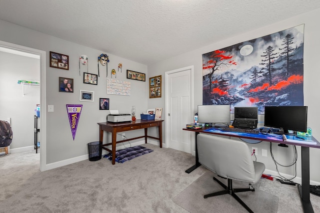 4617 Cobalt Ln, Woodbury, MN 55129 - home office with carpet floors and a textured ceiling