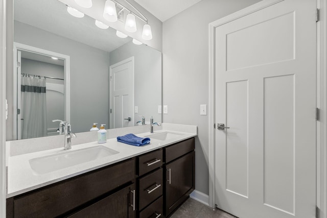 4617 Cobalt Ln, Woodbury, MN 55129 - bathroom with double vanity and tile patterned floors