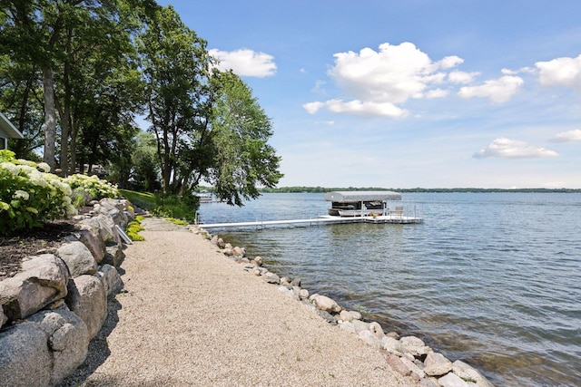 68018 217th St, Ellsworth Twp, MN 55324 - water view with a dock and boat lift