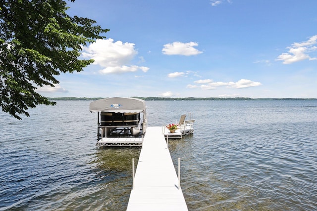 68018 217th St, Ellsworth Twp, MN 55324 - dock with a water view and boat lift