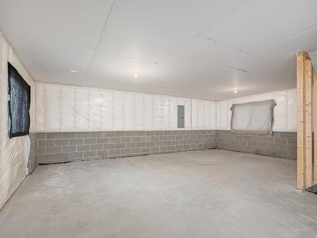 1049 Bellaire Blvd NW, Isanti, MN 55040 - unfinished basement featuring electric panel and concrete block wall