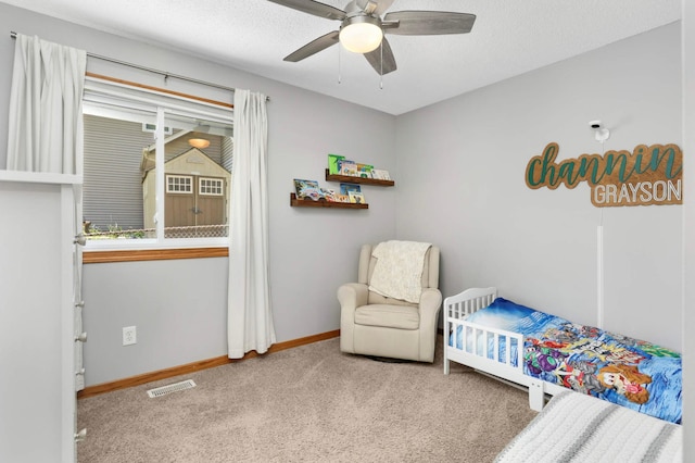 14301 Princeton Ave, Savage, MN 55378 - bedroom featuring carpet flooring and ceiling fan