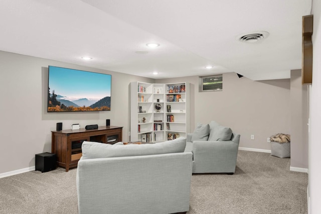 14301 Princeton Ave, Savage, MN 55378 - living room featuring carpet floors and recessed lighting