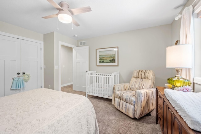 21386 Dorothy Way, Spring Lake Twp, MN 55372 - carpeted bedroom with ceiling fan and a closet