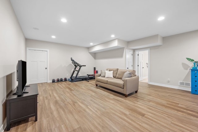 21386 Dorothy Way, Spring Lake Twp, MN 55372 - workout room with light wood-style floors and recessed lighting