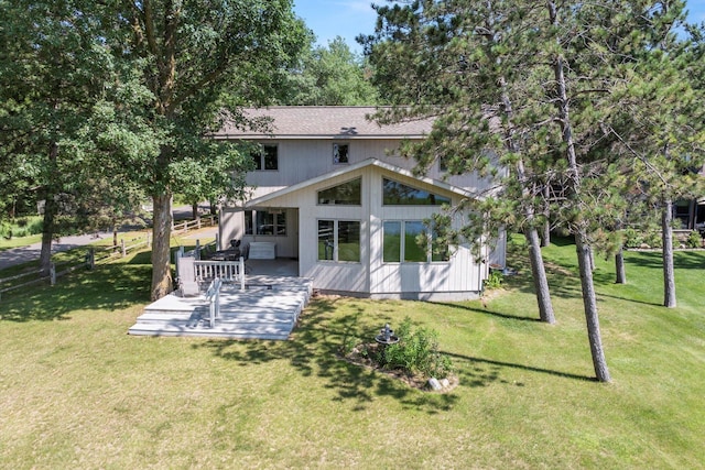 11959 Northgate Ln, Fifty Lakes, MN 56442 - back of property with a patio and roof with shingles