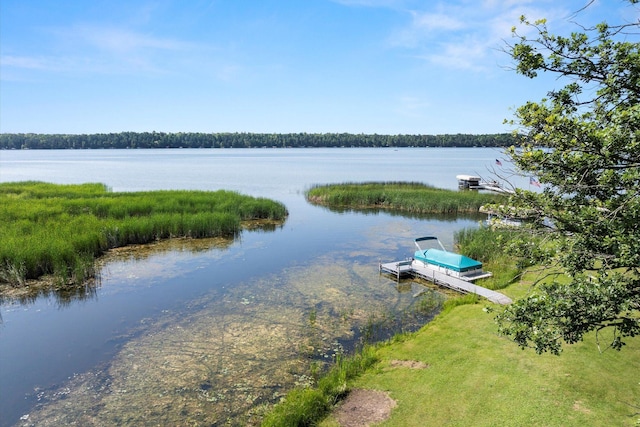 11959 Northgate Ln, Fifty Lakes, MN 56442 - water view with a floating dock