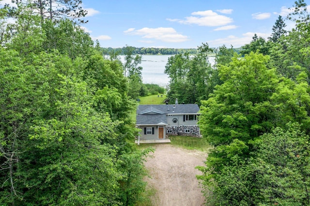 17053 490th St, Shamrock Twp, MN 55760 - aerial view of property and surrounding area with a large body of water
