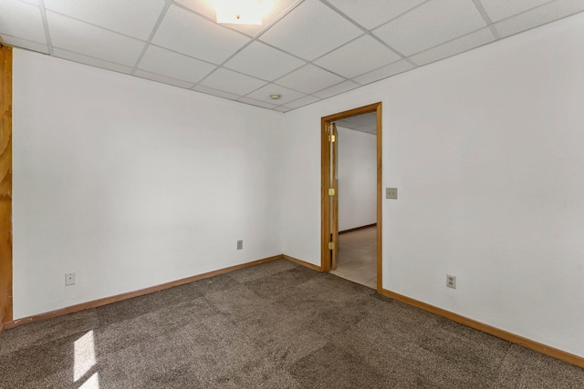 17053 490th St, Shamrock Twp, MN 55760 - carpeted spare room with a paneled ceiling