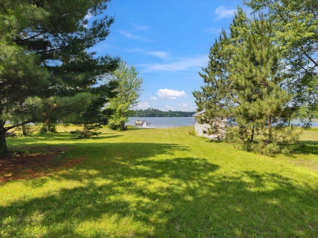 26713 Pelican Beach Rd, Lake Edward Twp, MN 56465 - view of grassy yard with a water view