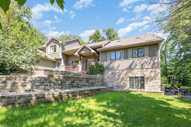 2655 88th Ct W, Northfield, MN 55057 - view of front of home with a front yard and stone siding