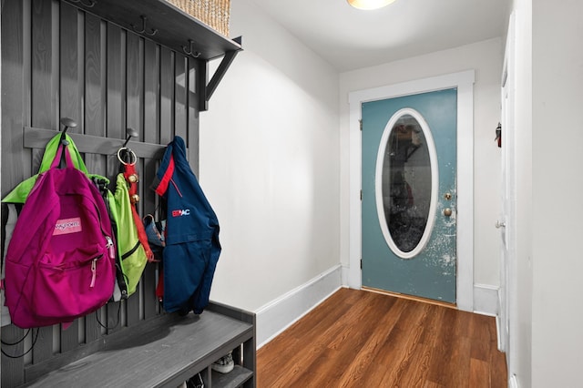 W2741 US Highway 10, Grant Twp, WI 54436 - mudroom with wood finished floors and baseboards