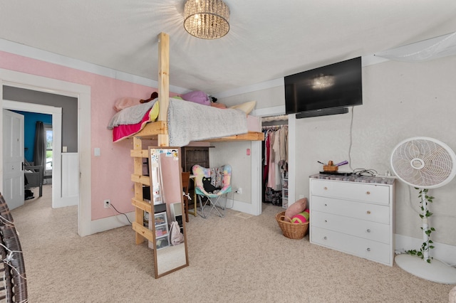 W2741 US Highway 10, Grant Twp, WI 54436 - carpeted bedroom with a spacious closet and a closet