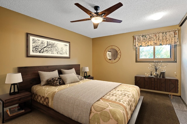 1010 Zanzibar Ln N, Plymouth, MN 55447 - bedroom with carpet floors, a textured ceiling, and a ceiling fan