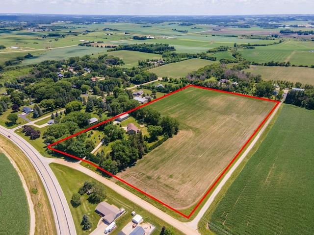 1322 Frontier Rd SE, Salem Twp, MN 55920 - view of rural area featuring property boundaries highlighted and farmland