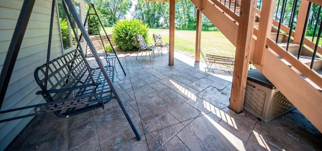 1322 Frontier Rd SE, Salem Twp, MN 55920 - view of patio / terrace featuring stairway