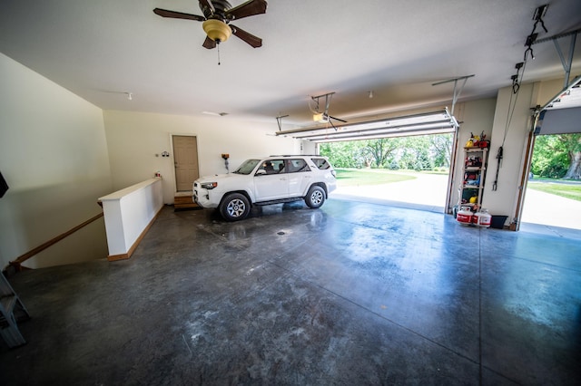 1322 Frontier Rd SE, Salem Twp, MN 55920 - garage with a ceiling fan