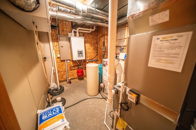 1322 Frontier Rd SE, Salem Twp, MN 55920 - utility room with heating unit and electric panel