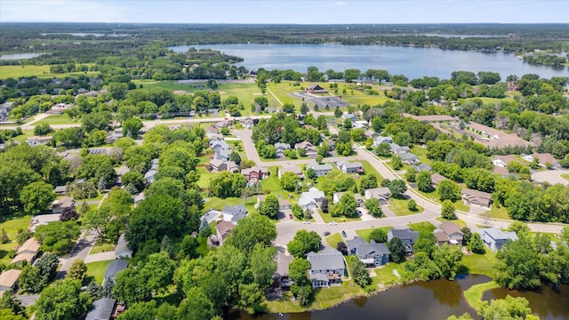 6961 Meadow Ct, Centerville, MN 55038 - aerial perspective of suburban area featuring a nearby body of water