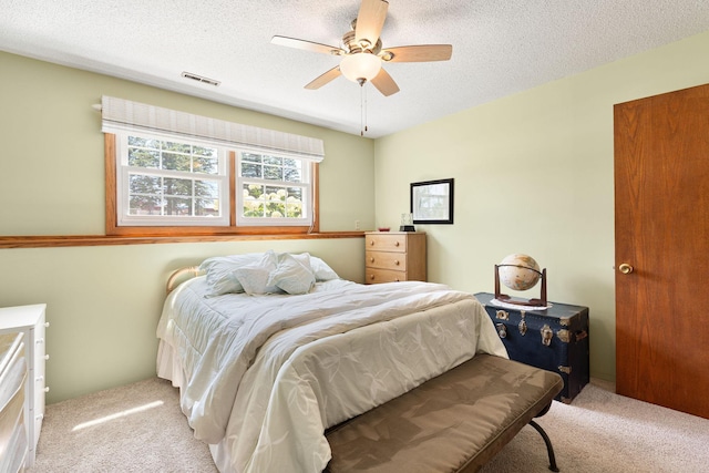 1602 19th Ave SW, Austin, MN 55912 - bedroom with carpet floors, a textured ceiling, and ceiling fan