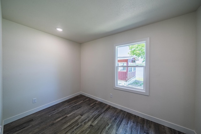 29501 Maplewood Rd Longshore, Unit Longshore, Callaway, MN 56521 - empty room featuring dark wood-style floors and recessed lighting