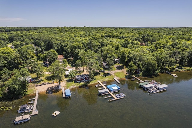 29501 Maplewood Rd Longshore, Unit Longshore, Callaway, MN 56521 - aerial view of a heavily wooded area and a nearby body of water