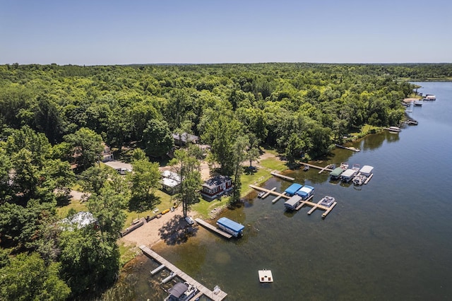 29501 Maplewood Rd Longshore, Unit Longshore, Callaway, MN 56521 - drone / aerial view of a heavily wooded area and a large body of water