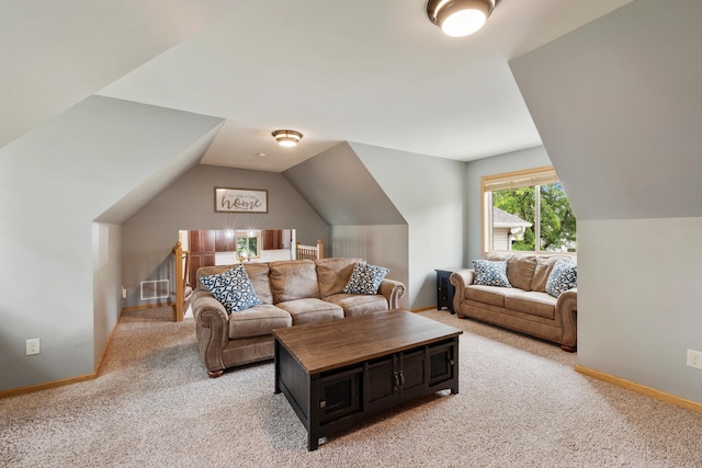 818 Myrtle St, Buffalo, MN 55313 - living area with light colored carpet and lofted ceiling