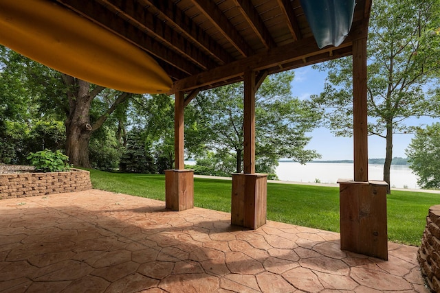 818 Myrtle St, Buffalo, MN 55313 - view of patio with a water view