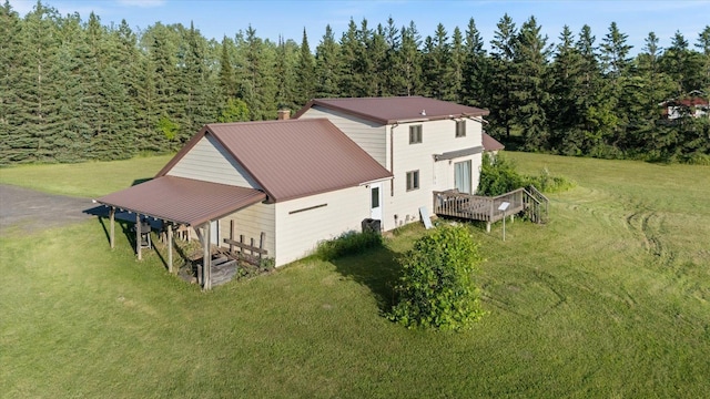 4069 Dublin Rd, Hibbing, MN 55746 - aerial view of property and surrounding area with a heavily wooded area