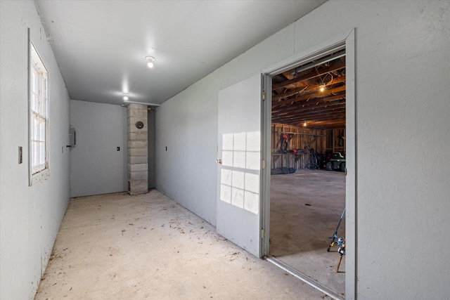 4069 Dublin Rd, Hibbing, MN 55746 - hallway featuring unfinished concrete floors