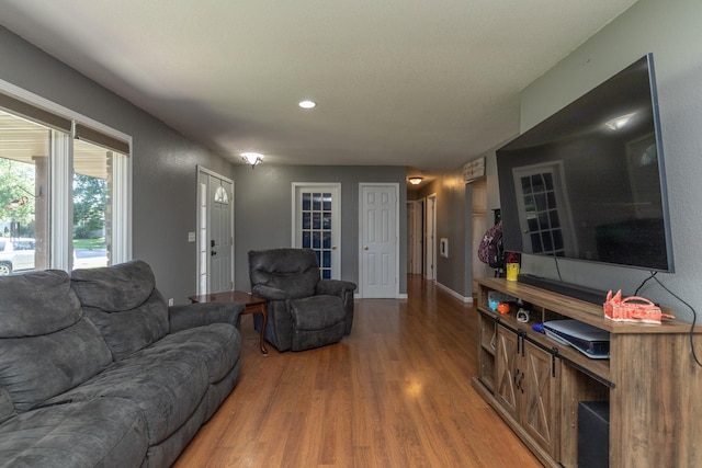 1478 Walnut St, Prescott, WI 54021 - living area featuring light wood finished floors and recessed lighting
