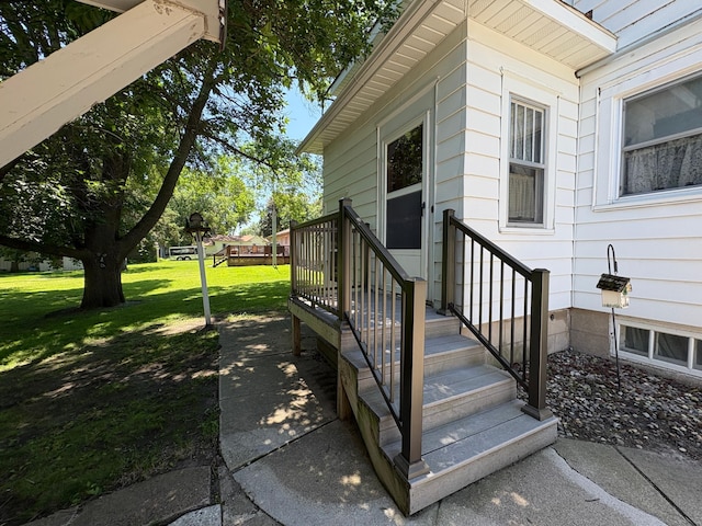 201 3rd St SE, Renville, MN 56284 - doorway to property featuring a yard