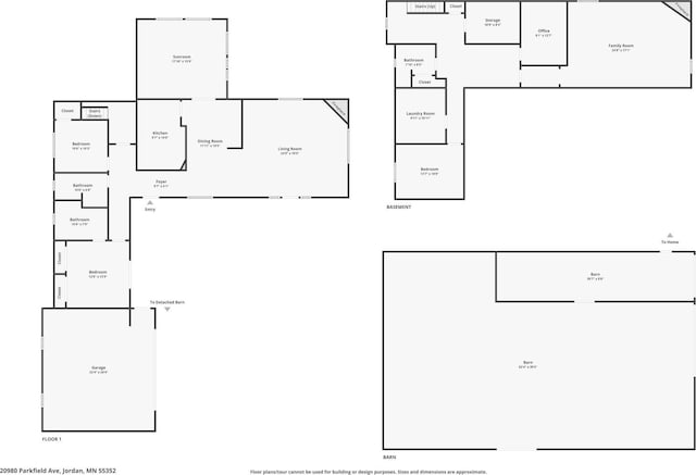 20980 Parkfield Ave, Spring Lake Twp, MN 55352 - view of property floor plan