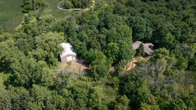20980 Parkfield Ave, Spring Lake Twp, MN 55352 - aerial view of property's location featuring a heavily wooded area